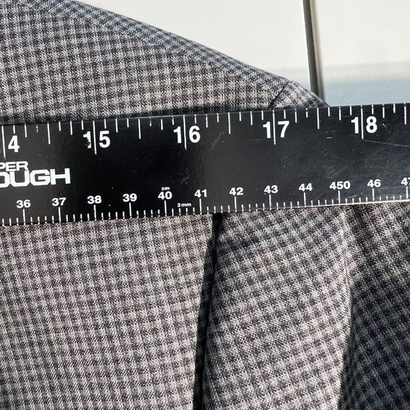 CALVIN KLEIN Blazer Jacket Sports Coat Men 38R Gray Check 100% Wool Professional - Picture 13 of 16
